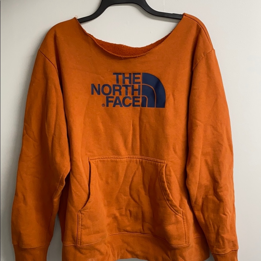 North Face Custom Off The Shoulder Sweatshirt